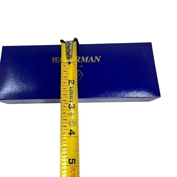 Vintage Waterman Paris Blue Gold Writing EMPTY Box Case White Satin Lining - Picture 11 of 12